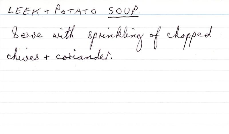 Scan 1 of 1 for Leek & Potato Soup