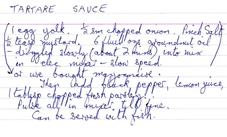 Scan 1 of 1 for Tartare Sauce