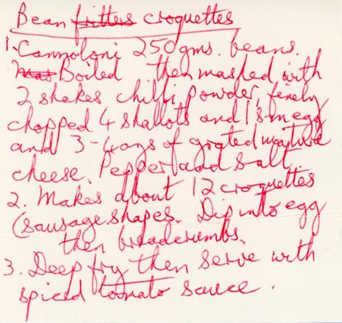 Scan 1 of 1 for Bean Fritters Croquettes