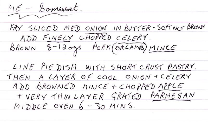 Scan 1 of 1 for Pie - Somerset
