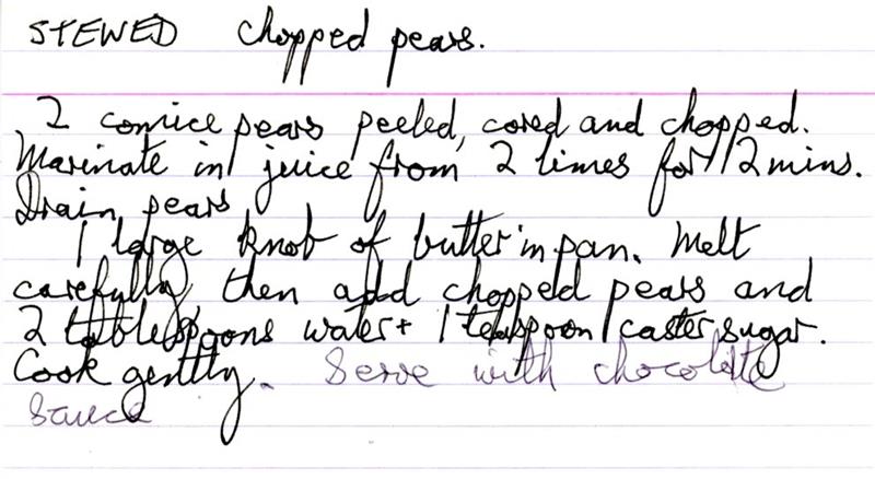 Scan 1 of 1 for Stewed Chopped Pears