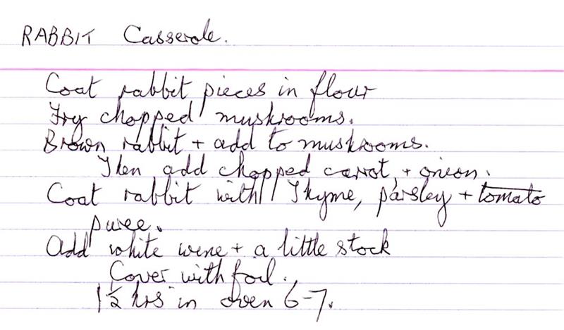 Scan 1 of 1 for Rabbit Casserole