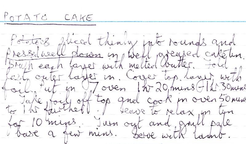 Scan 1 of 1 for Potato Cake