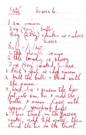 Scan 1 of 2 for Pâté