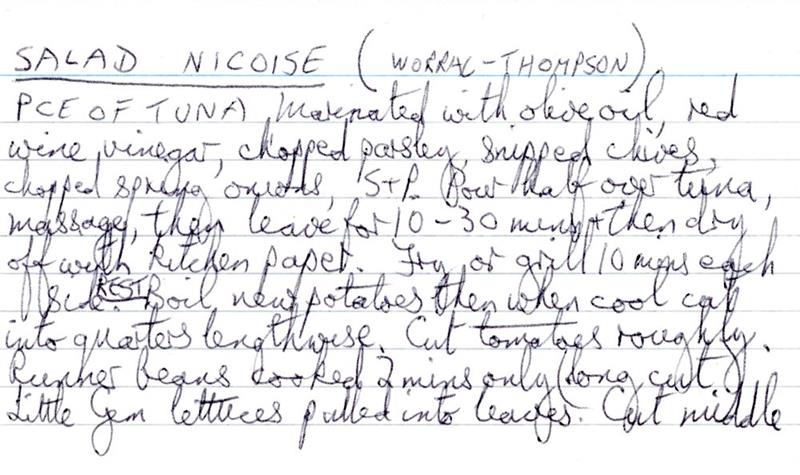 Scan 1 of 2 for Salad Nicoise