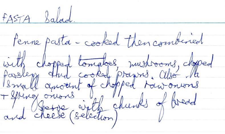 Scan 1 of 1 for Pasta Salad