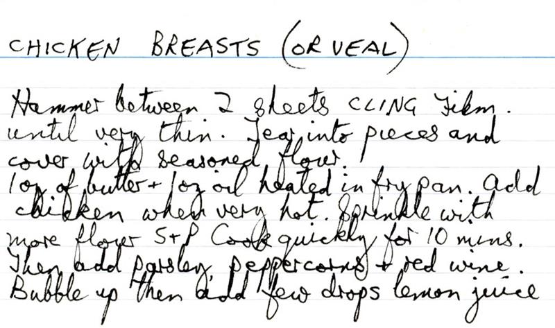 Scan 1 of 2 for Chicken Breasts (or Veal)