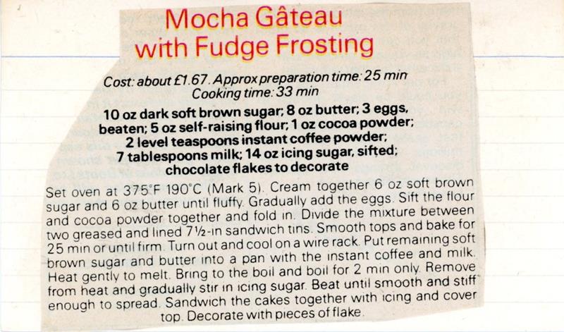 Scan 1 of 2 for Mocha Gateau with Fudge Frosting