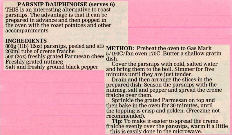 Scan 1 of 1 for Parsnip Dauphinoise