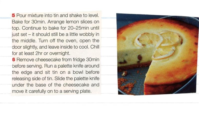 Scan 2 of 2 for Special Cheesecake