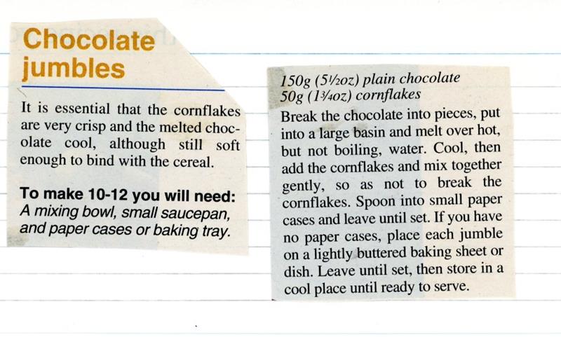 Scan 1 of 1 for Chocolate Jumbles