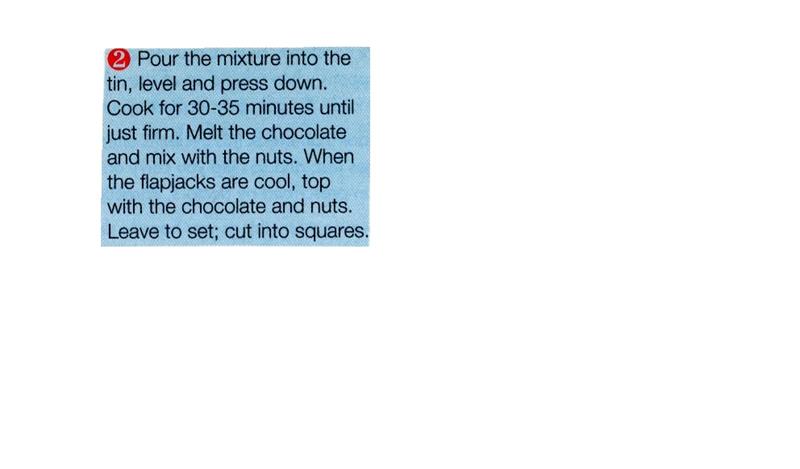 Scan 2 of 2 for Chocolate Chip and Apricot Flapjacks