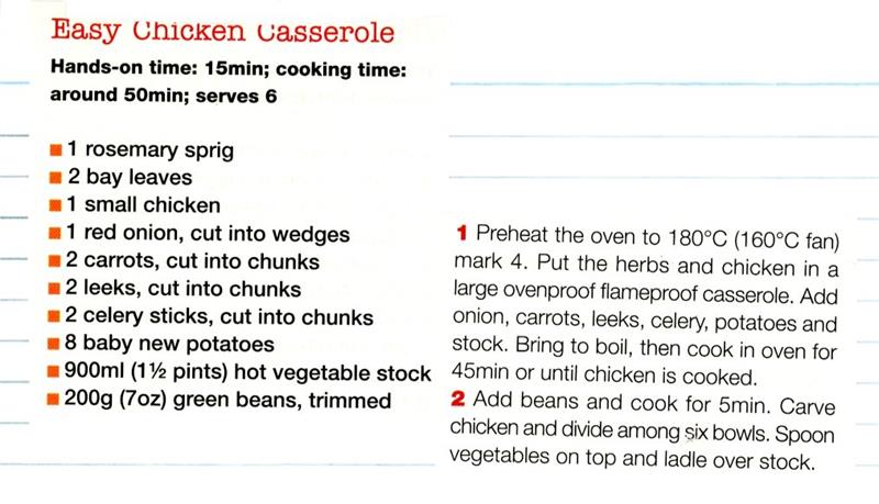 Scan 1 of 1 for Easy Chicken Casserole