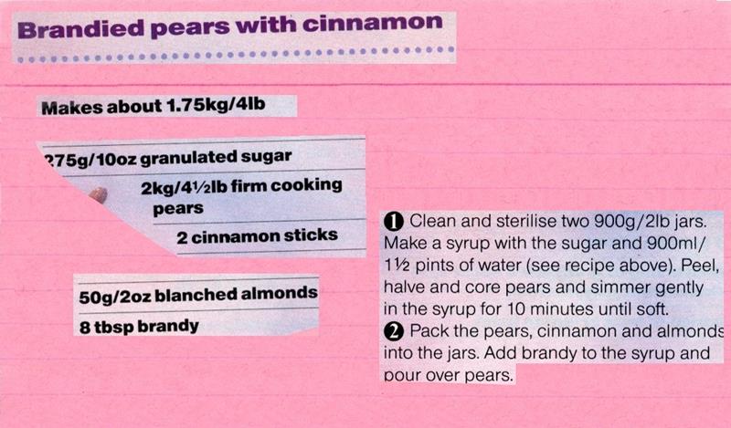 Scan 1 of 1 for Brandied Pears with Cinnamon
