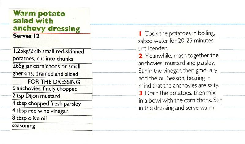 Scan 1 of 2 for Warm Potato Salad with Anchovy Dressing