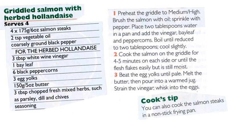 Scan 1 of 2 for Griddled Salmon with Herbed Hollandaise