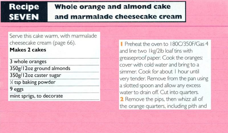 Scan 1 of 2 for Whole Orange and Almond Cake with Marmalade Cheesecake Cream