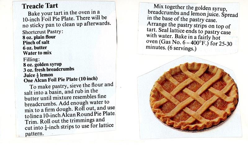 Scan 1 of 1 for Treacle Tart