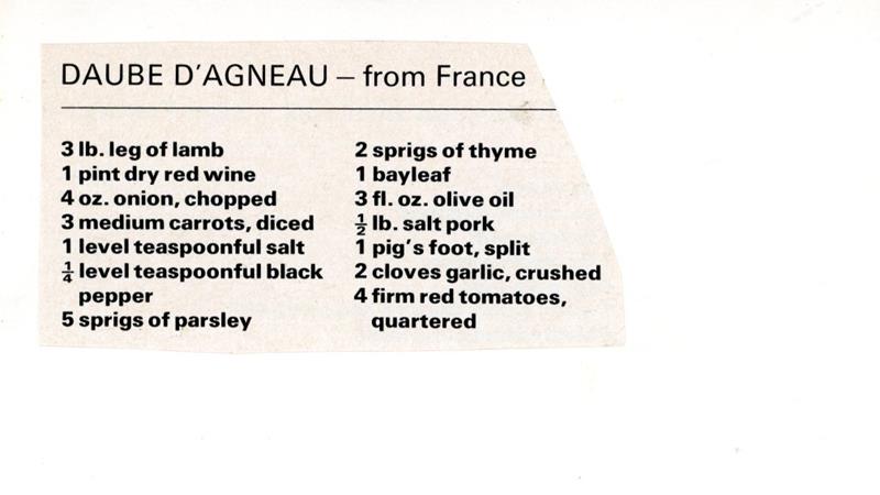 Scan 1 of 2 for Daube d'Agneau