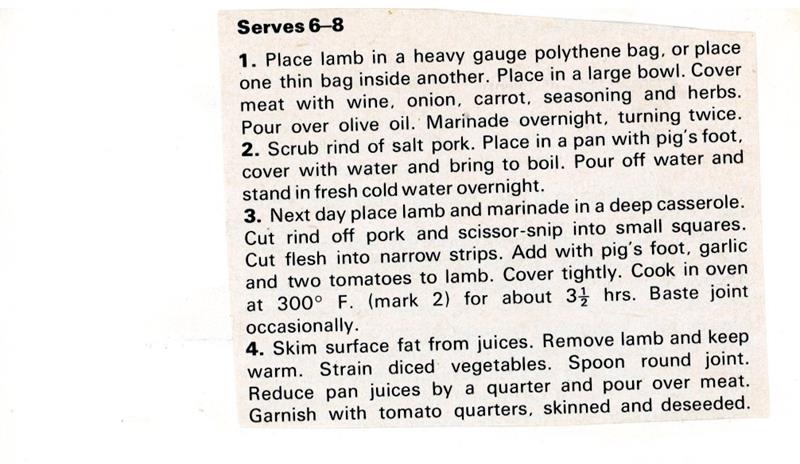 Scan 2 of 2 for Daube d'Agneau