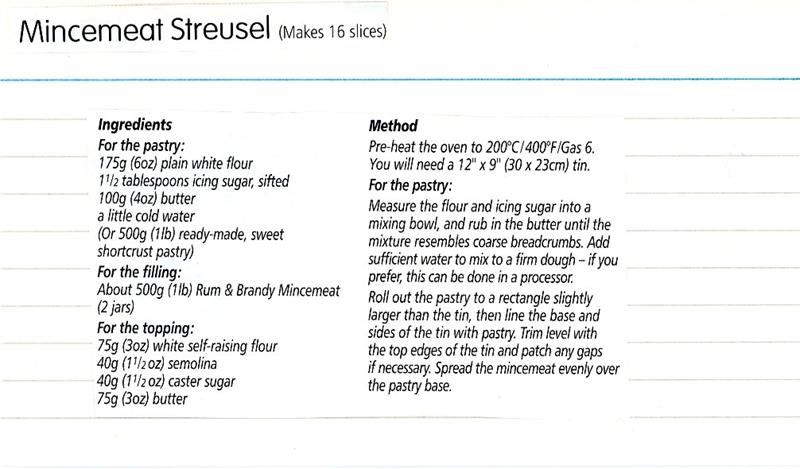 Scan 1 of 2 for Mincemeat Streusel