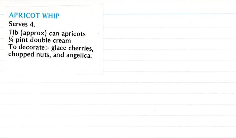 Scan 1 of 1 for Apricot Whip