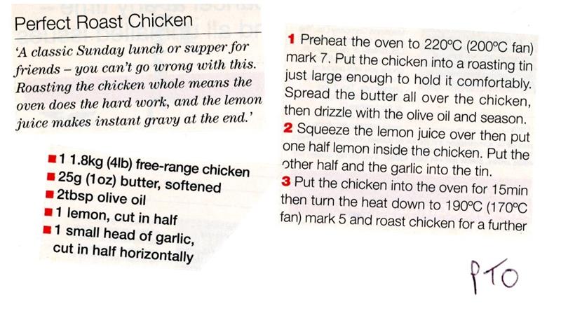 Scan 1 of 2 for Perfect Roast Chicken