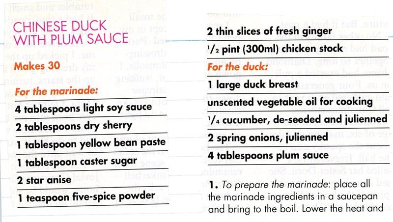 Scan 1 of 3 for Chinese Duck with Plum Sauce