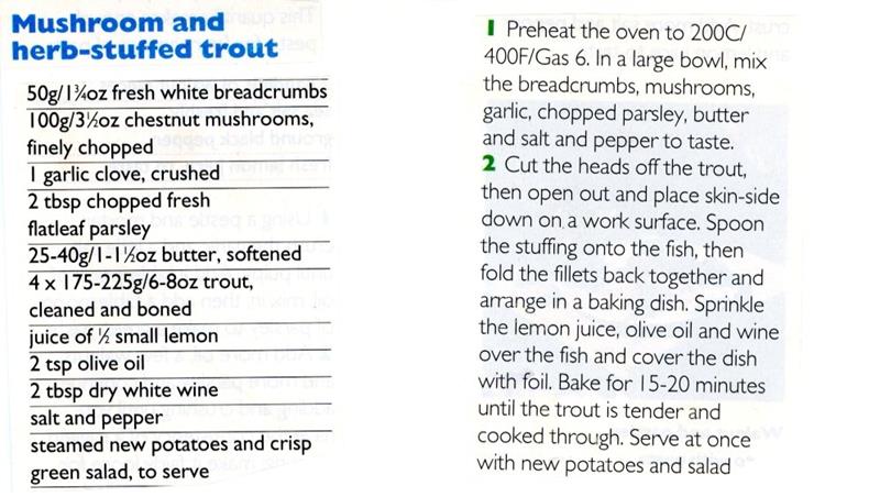 Scan 1 of 2 for Mushroom and Herb-Stuffed Trout