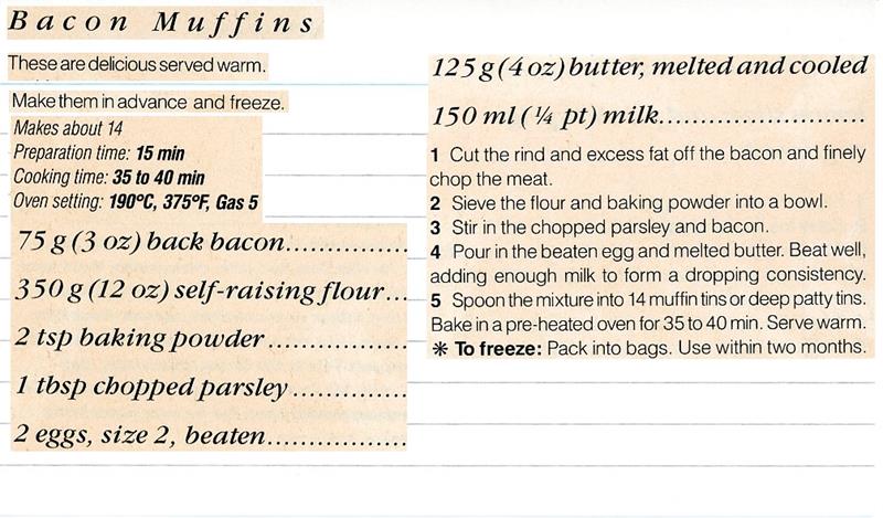 Scan 1 of 1 for Bacon Muffins