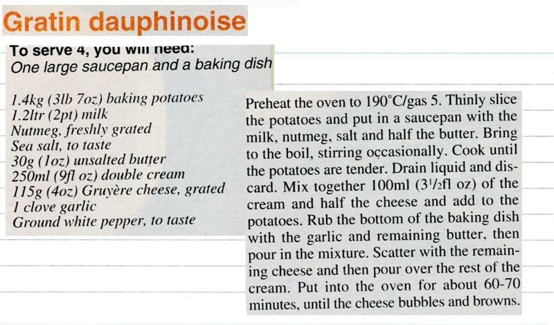 Scan 1 of 1 for Gratin Dauphinoise