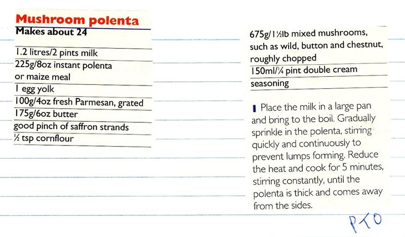 Scan 1 of 2 for Mushroom Polenta