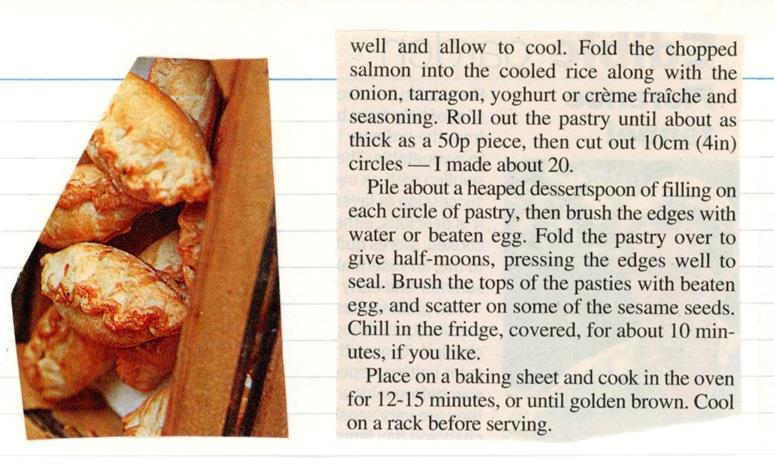 Scan 2 of 2 for Salmon Pasties