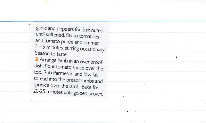 Scan 2 of 2 for Crunchy Topped Lamb Cutlets