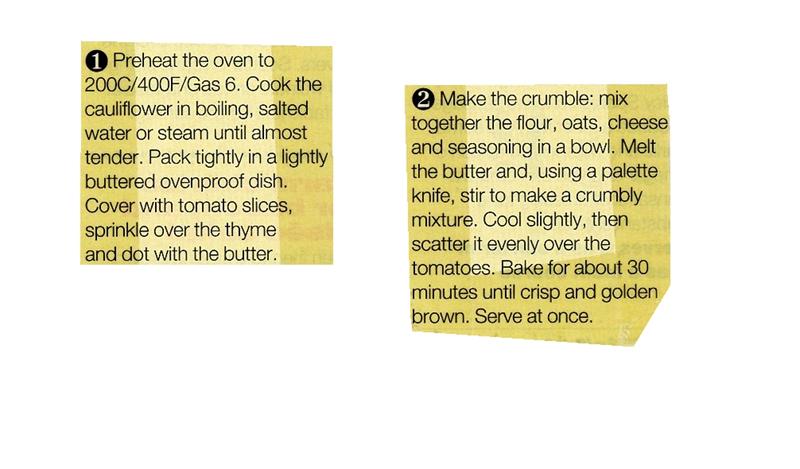 Scan 2 of 2 for Cauliflower and Tomato Crumble