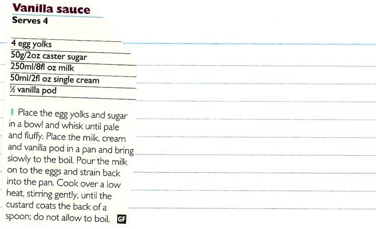 Scan 1 of 1 for Vanilla Sauce