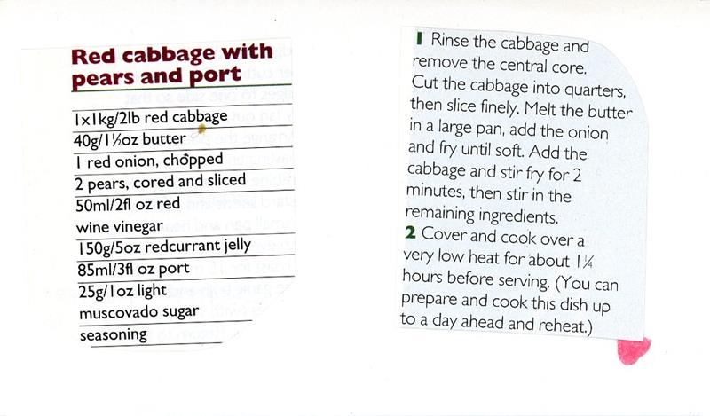 Scan 1 of 1 for Red Cabbage with Pears and Port