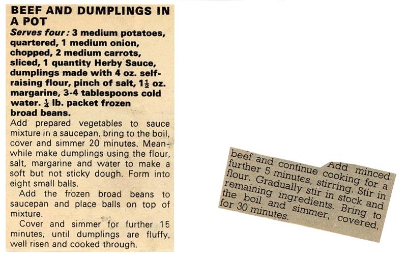 Scan 1 of 1 for Beef and Dumplings in a Pot