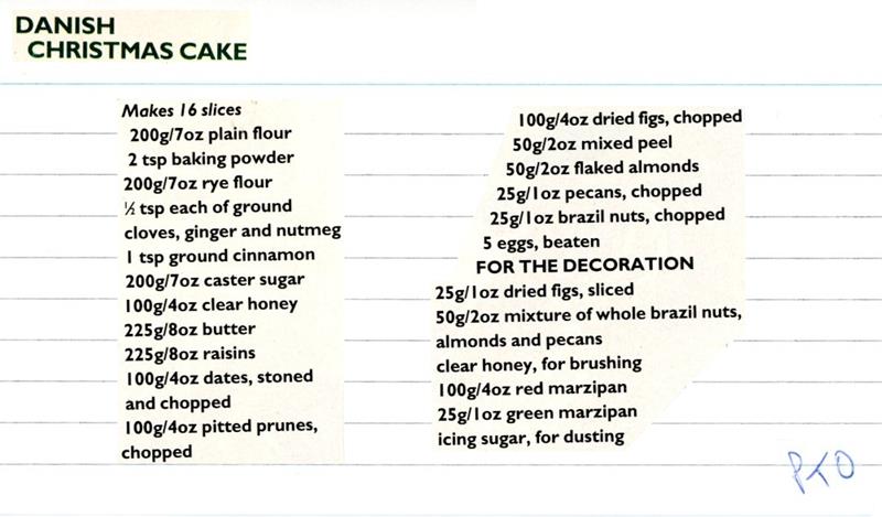 Scan 1 of 2 for Danish Christmas Cake