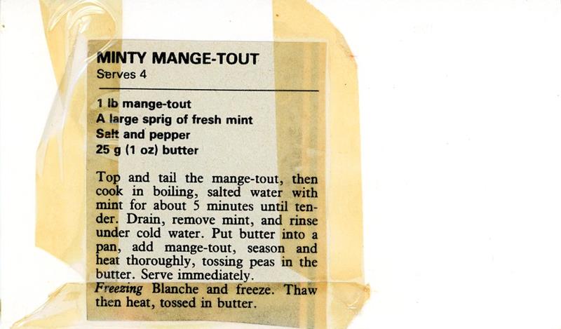Scan 1 of 1 for Minty Mange-Tout