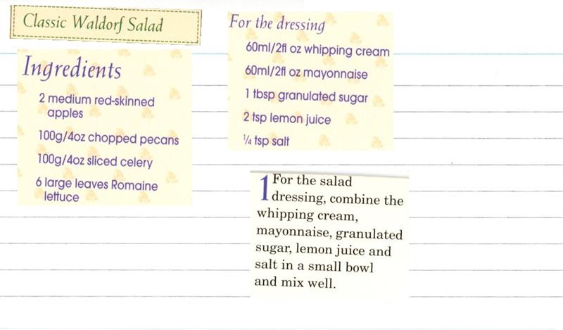 Scan 1 of 3 for Apple, Pecan & Celery Salad