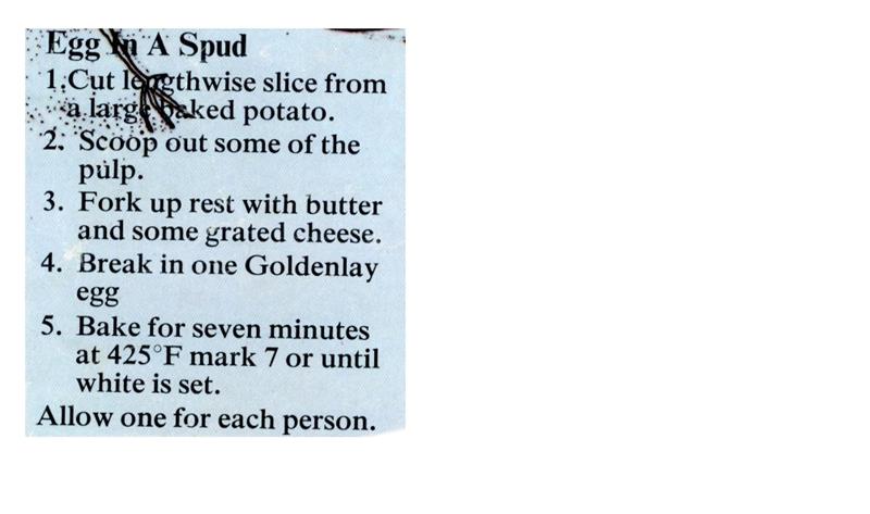 Scan 1 of 1 for Baked Potato with Egg