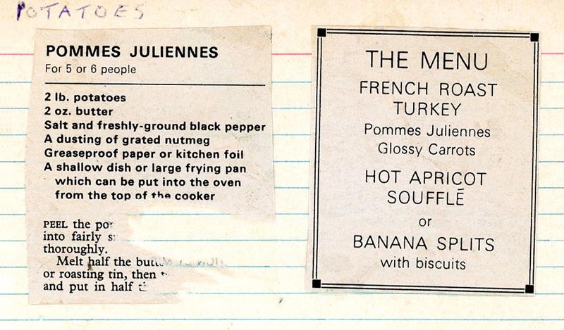 Scan 1 of 1 for Pommes Juliennes