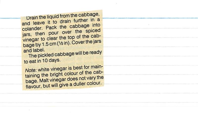 Scan 2 of 2 for Pickled Red Cabbage
