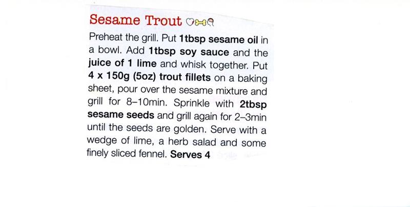 Scan 1 of 1 for Sesame Trout