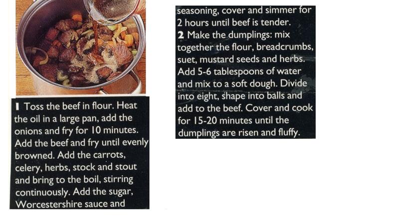 Scan 2 of 2 for Beef in Stout with Mustard and Herb Dumplings