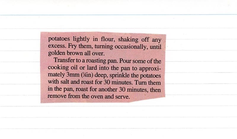 Scan 2 of 2 for Classic Roast Potatoes