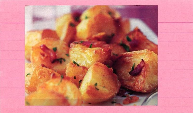 Scan 2 of 2 for Crispy Roast Potatoes with Bacon and Parsley