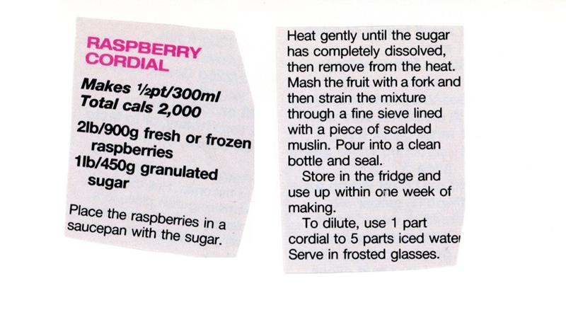 Scan 1 of 1 for Raspberry Cordial