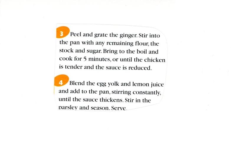 Scan 2 of 2 for Chicken with Lemon and Ginger